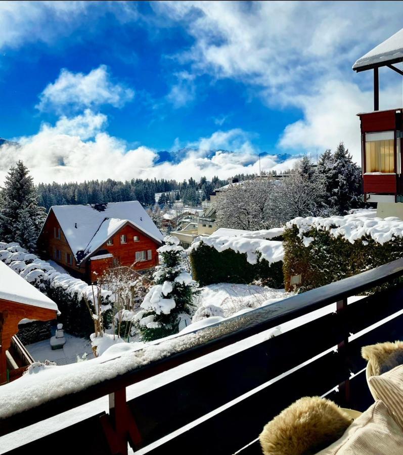 Window On Crans Montana, Appartement Avec Vue Sur Les Alpes Zewnętrze zdjęcie
