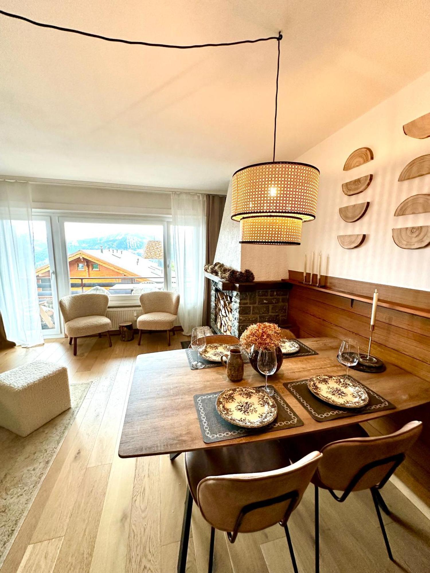 Window On Crans Montana, Appartement Avec Vue Sur Les Alpes Zewnętrze zdjęcie